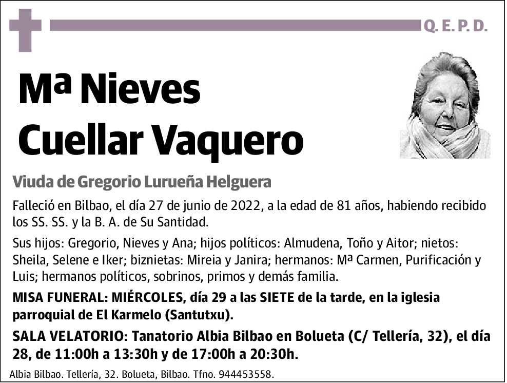 María Nieves Cuellar Vaquero