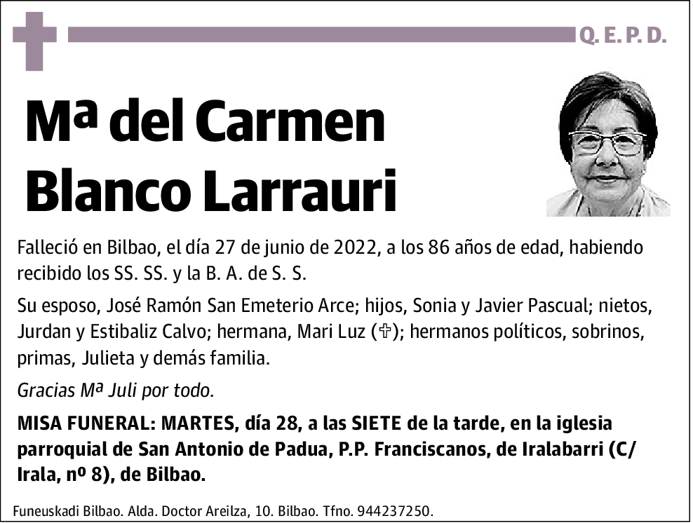 María del Carmen Blanco Larrauri