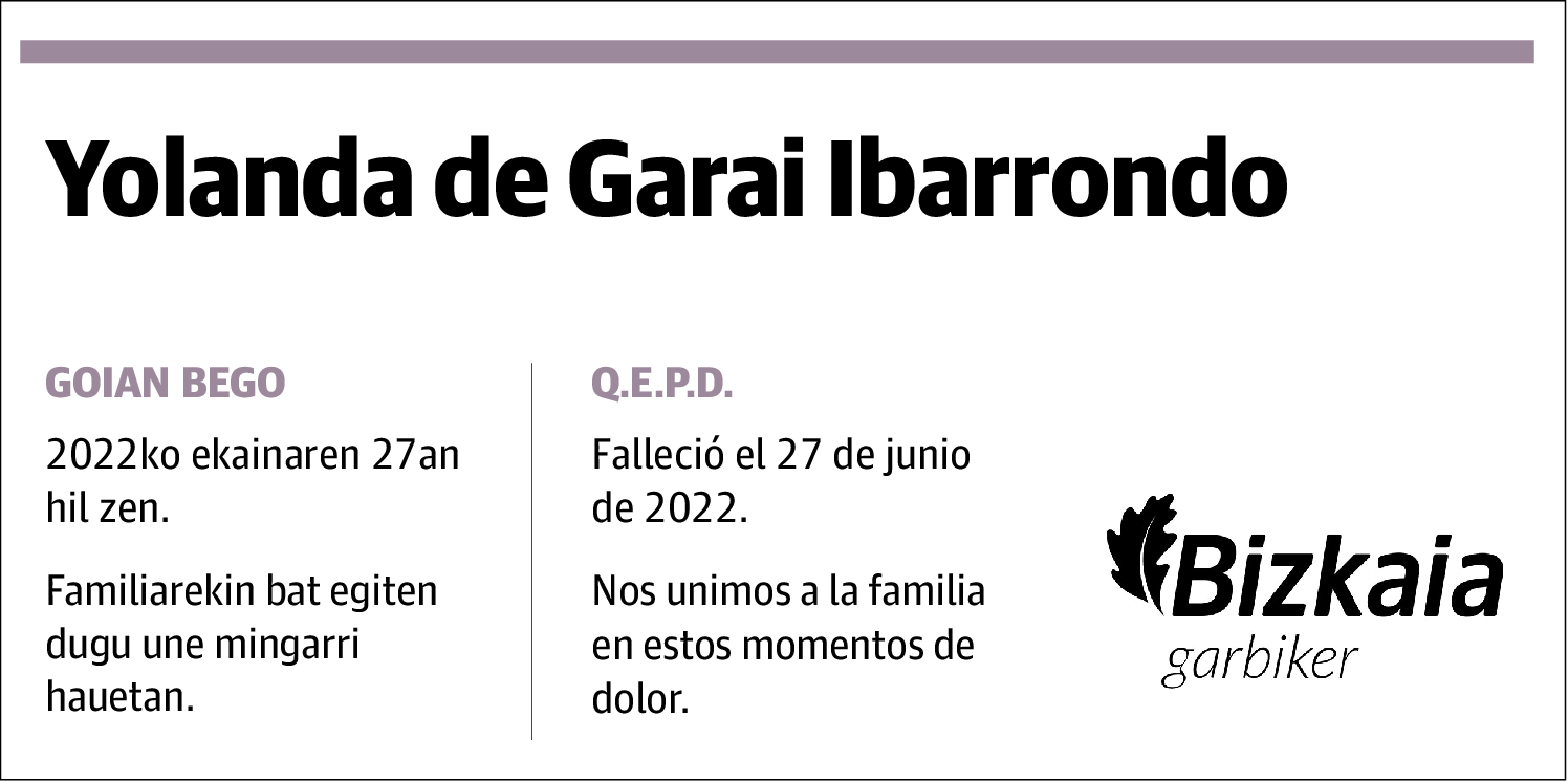 Yolanda de Garai Ibarrondo