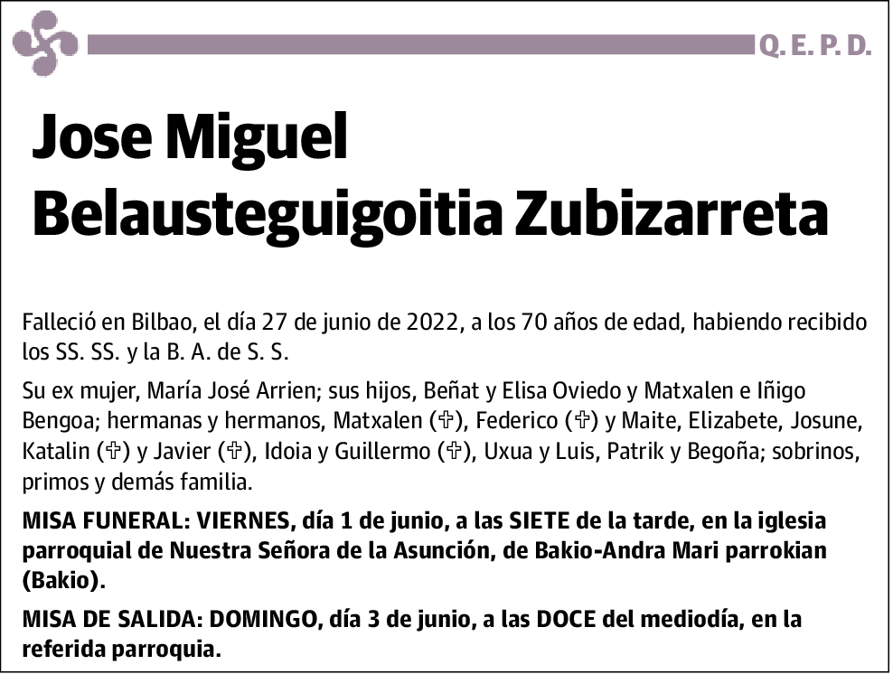 Jose Miguel Belauisteguigoitia Zubizarreta