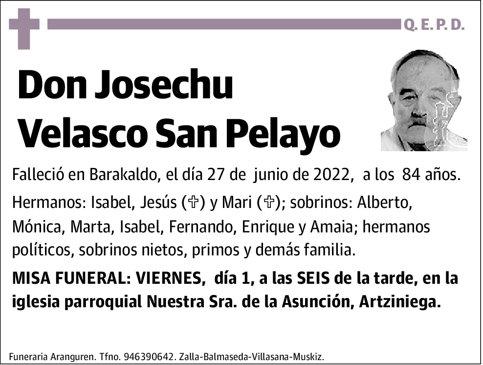 Josechu Velasco San Pelayo