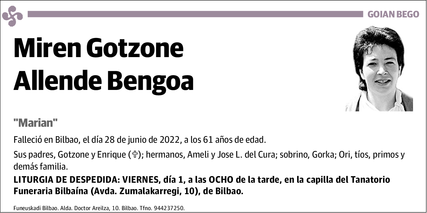 Miren Gotzone Allende Bengoa