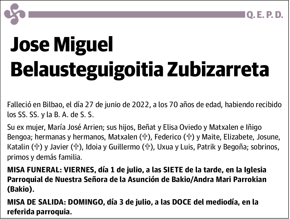 Jose Miguel Belausteguigoitia Zubizarreta