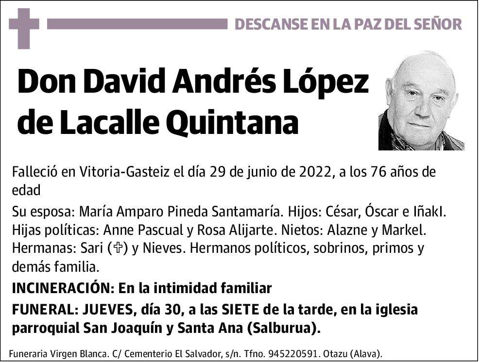 David Andrés López de Lacalle Quintana