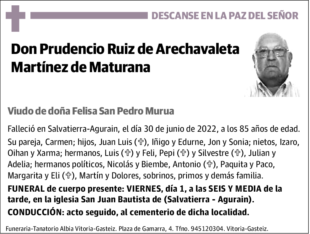 Prudencio Ruiz de Arechavaleta Martínez de Maturana