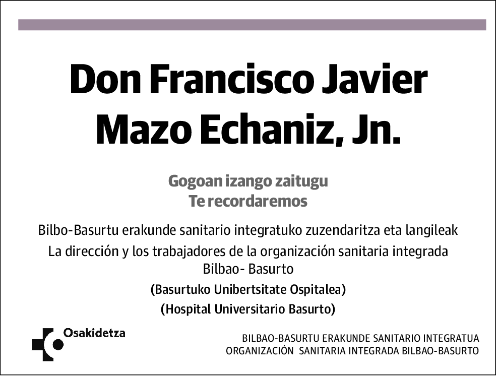 Francisco Javier Mazo Echaniz