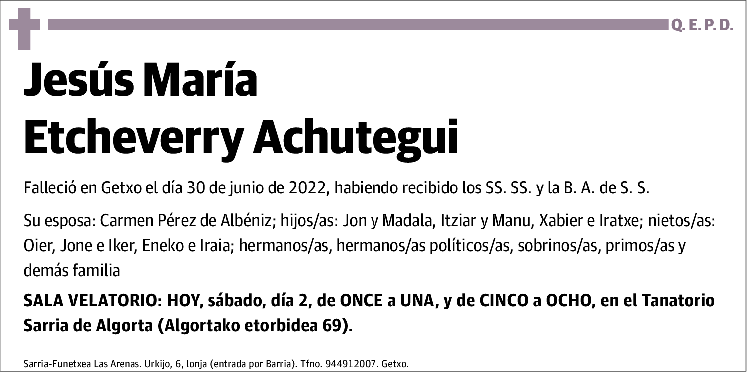 Jesús María Etcheverry Achutegui