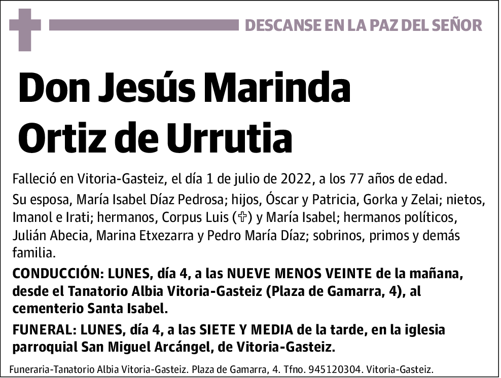 Jesús Marinda Ortiz De Urrutia