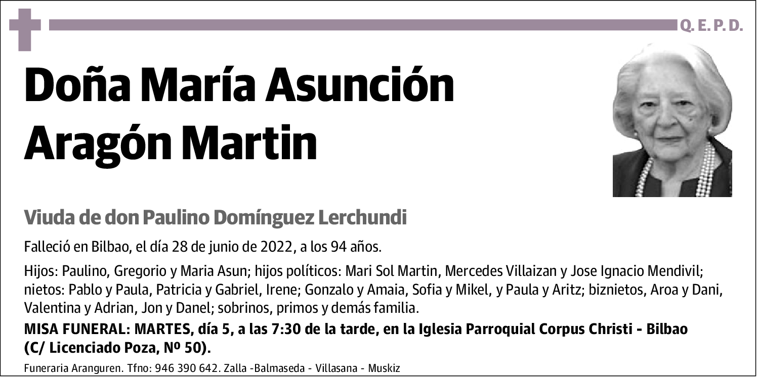 María Asunción Aragón Martin