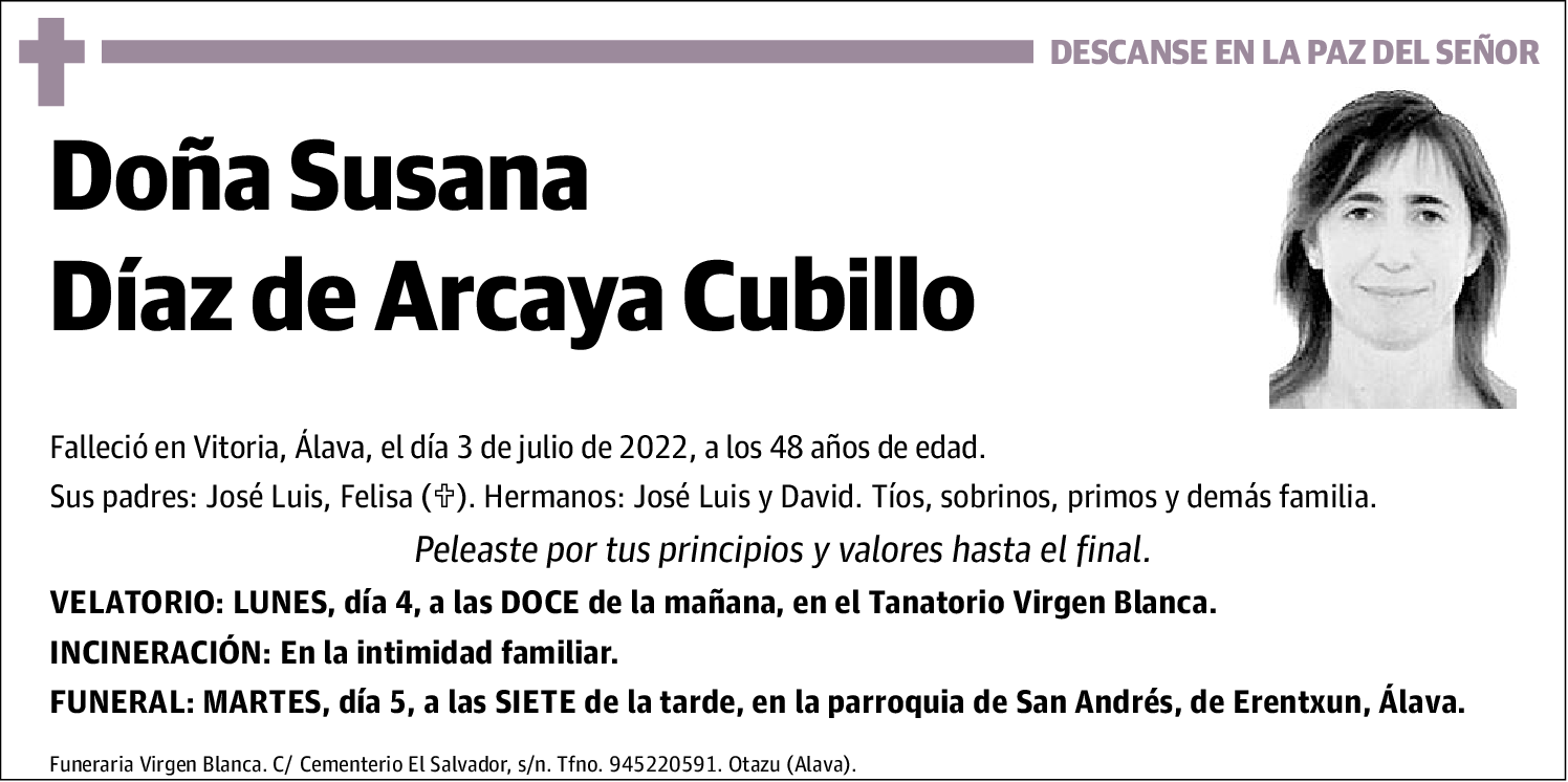 Susana Díaz De Arcaya Cubillo