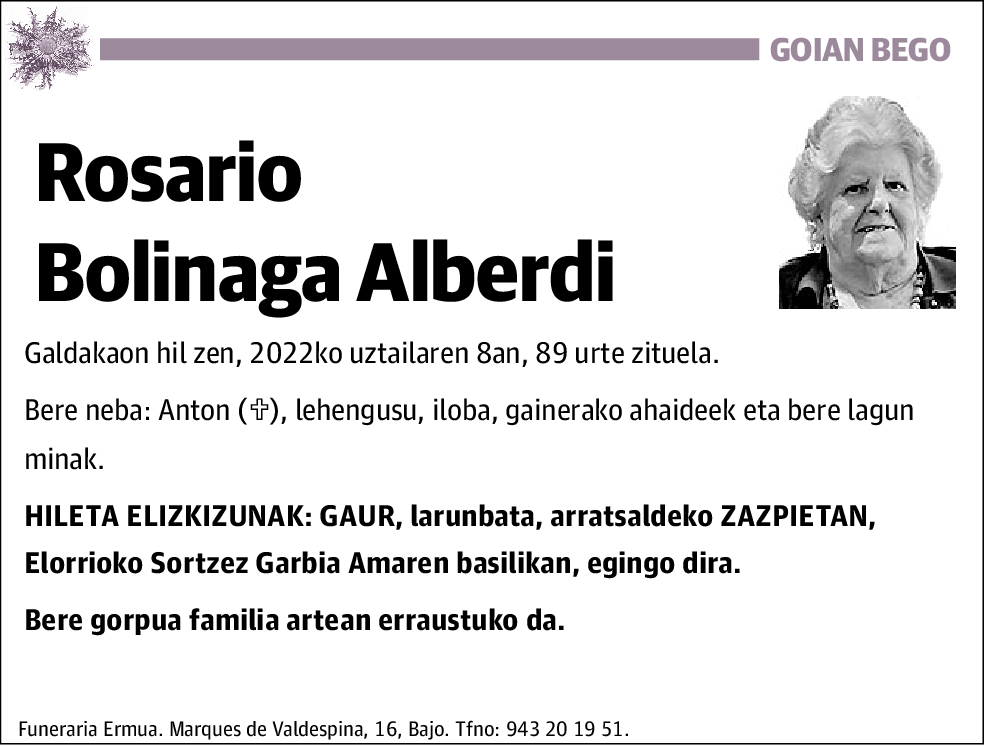 Rosario Bolinaga Alberdi