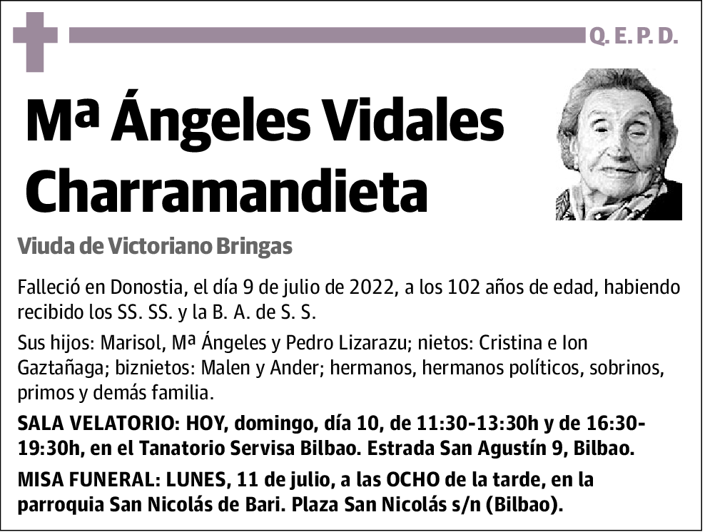 Mª Ángeles Vidales Charramandieta