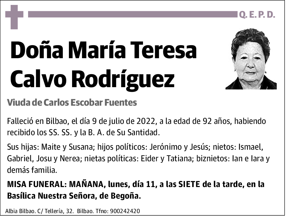 María Teresa Calvo Rodríguez