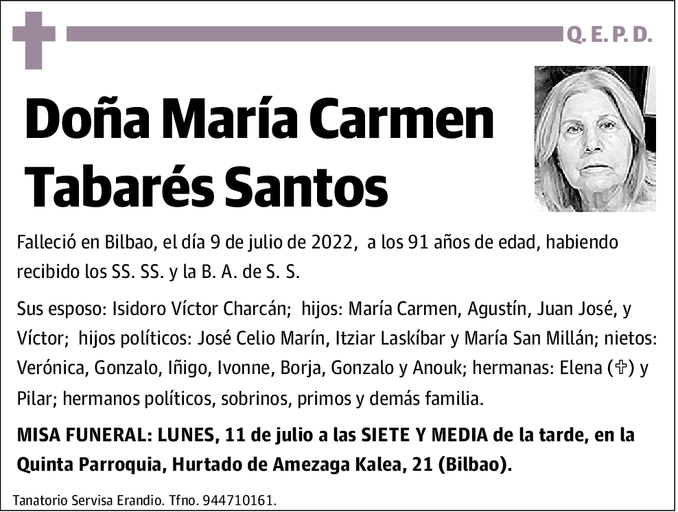 María Carmen Tabarés Santos