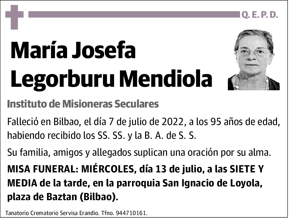 María Josefa Legorburu Mendiola