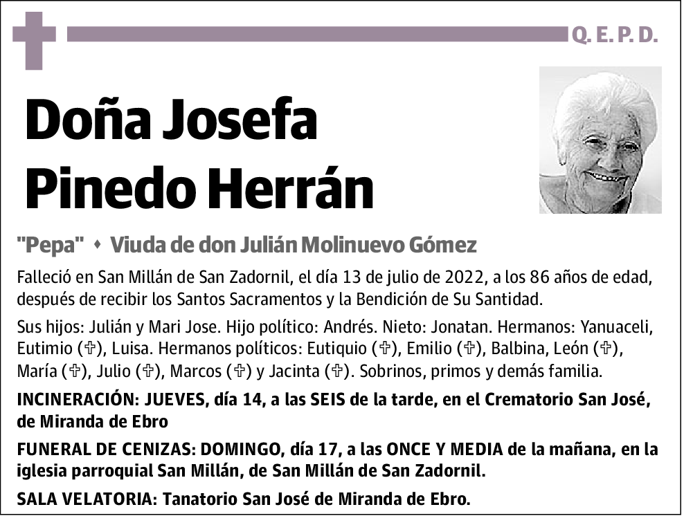 Josefa Pinedo Herrán