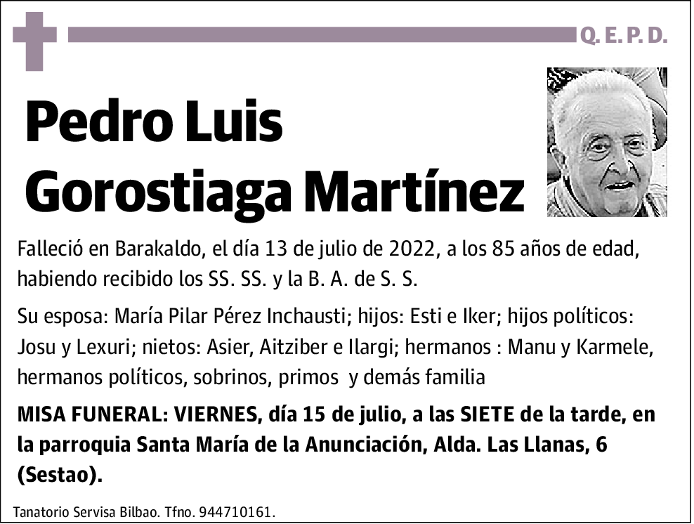 Pedro Luis Gorostiaga Martínez