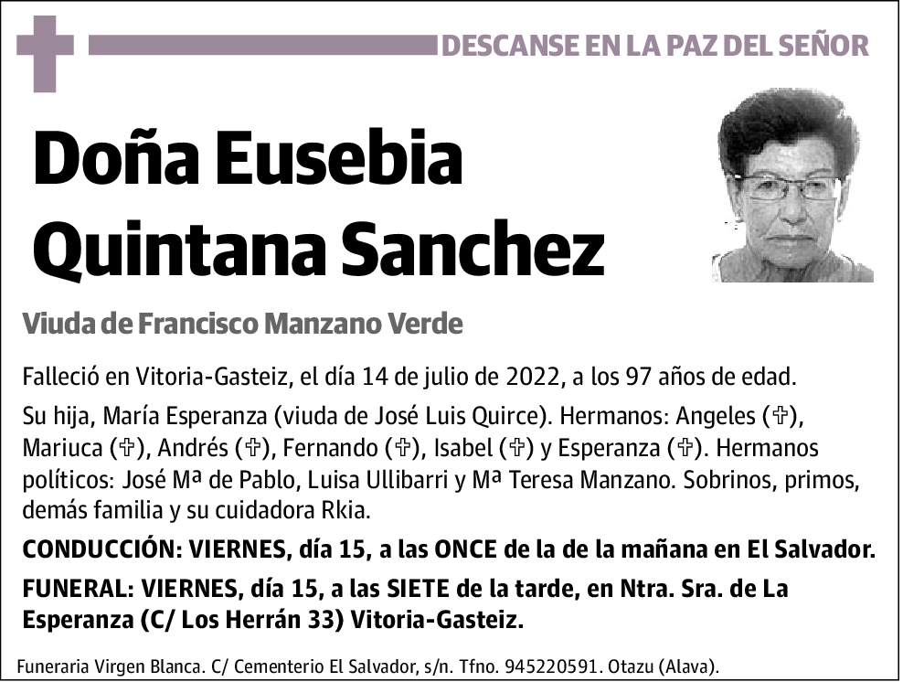 Eusebia Quintana Sanchez