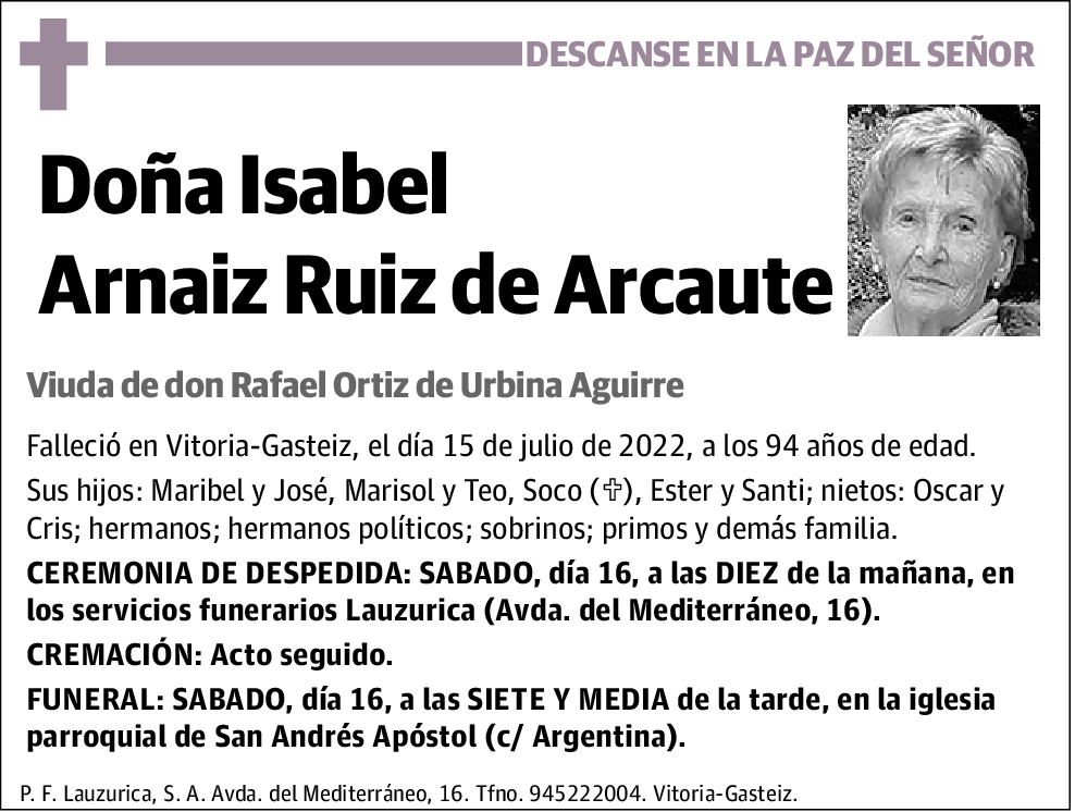 Isabel Arnaiz Ruiz de Arcaute