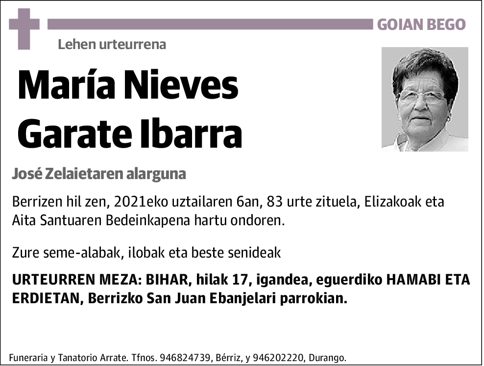 María Nieves Garate Ibarra