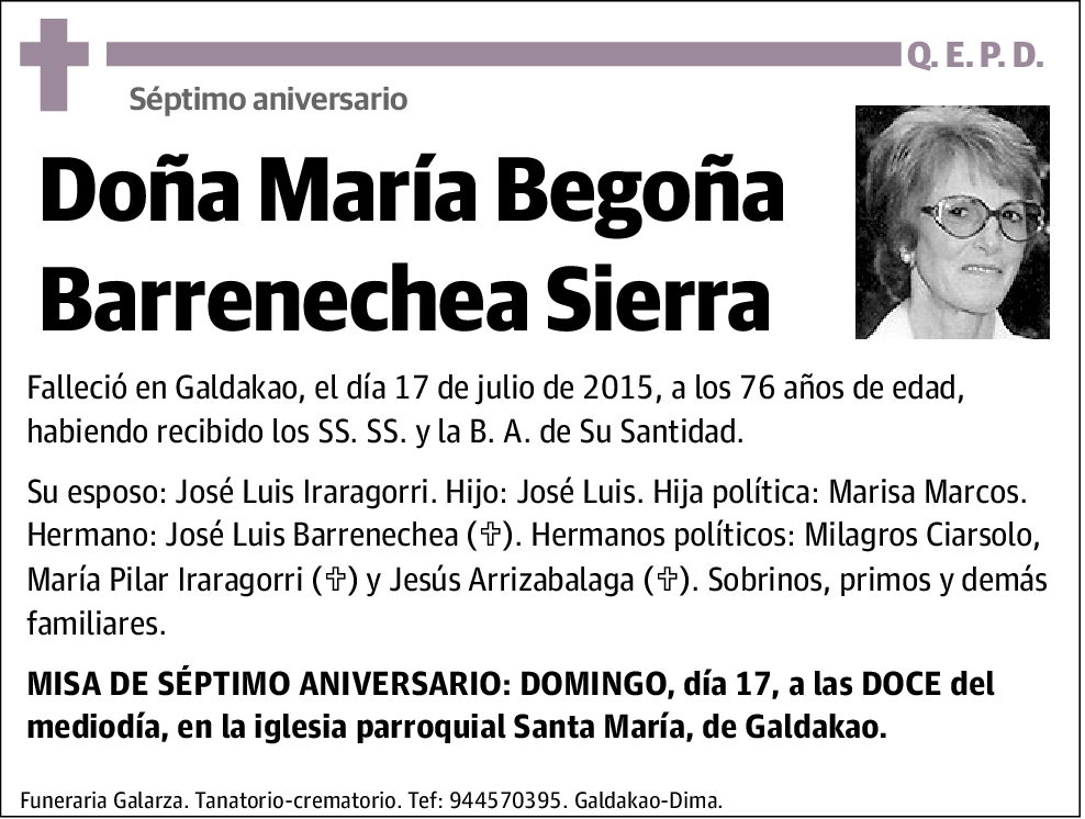 María Begoña Barrenechea Sierra