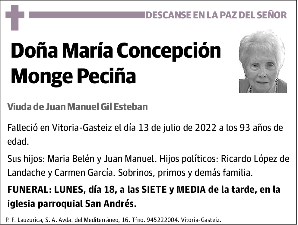 María Concepción Monge Peciña