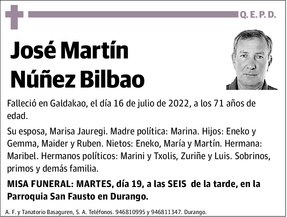 José Martín Núñez Bilbao