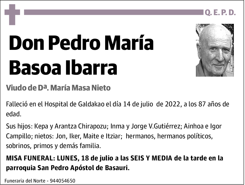 Pedro María Basoa Ibarra