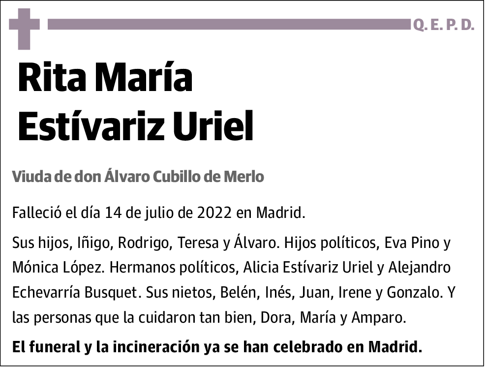 Rita María Estívariz Uriel