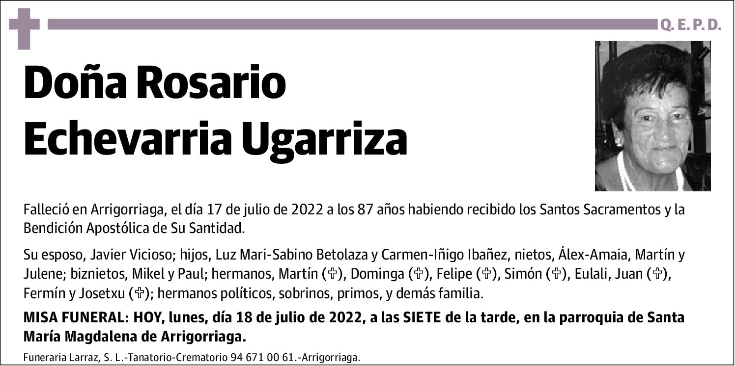 Rosario Echevarria Ugarriza