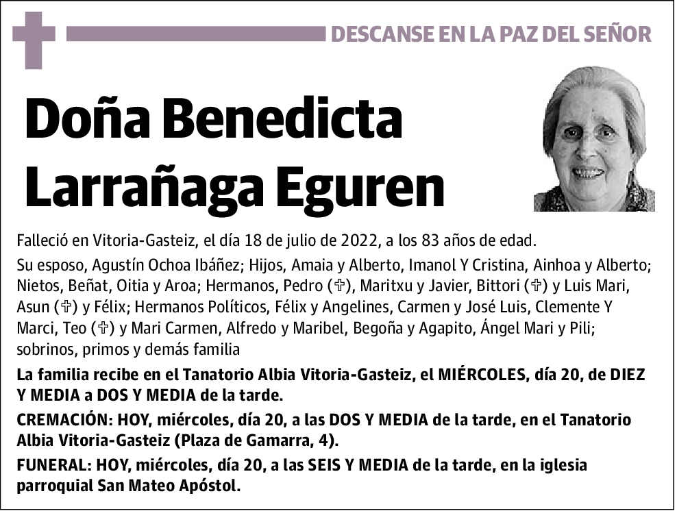 Benedicta Larrañaga Eguren