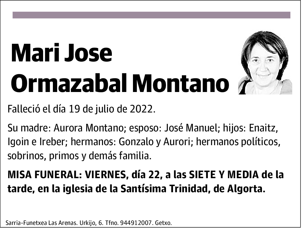 Mari Jose Ormazabal Montano