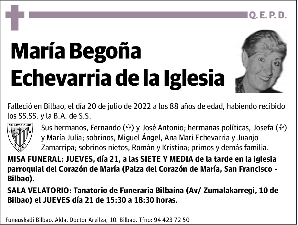 María Begoña Echevarria de la Iglesia