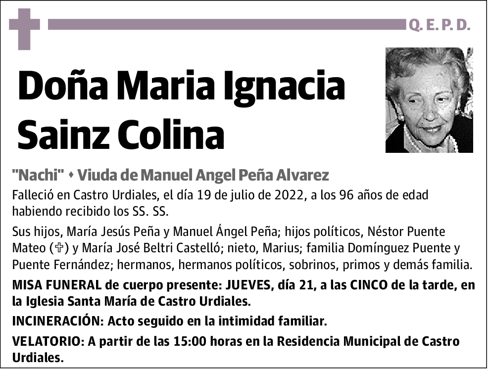 Maria Ignacia Sainz Colina