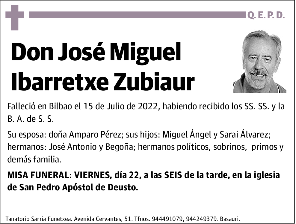 José Miguel Ibarretxe Zubiaur