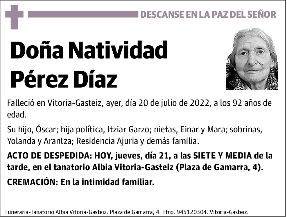 Natividad Pérez Díaz