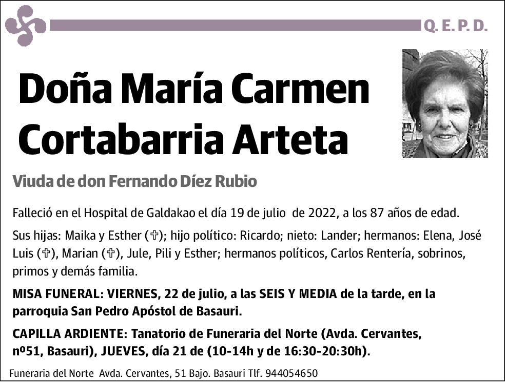 María Carmen Cortabarria Arteta