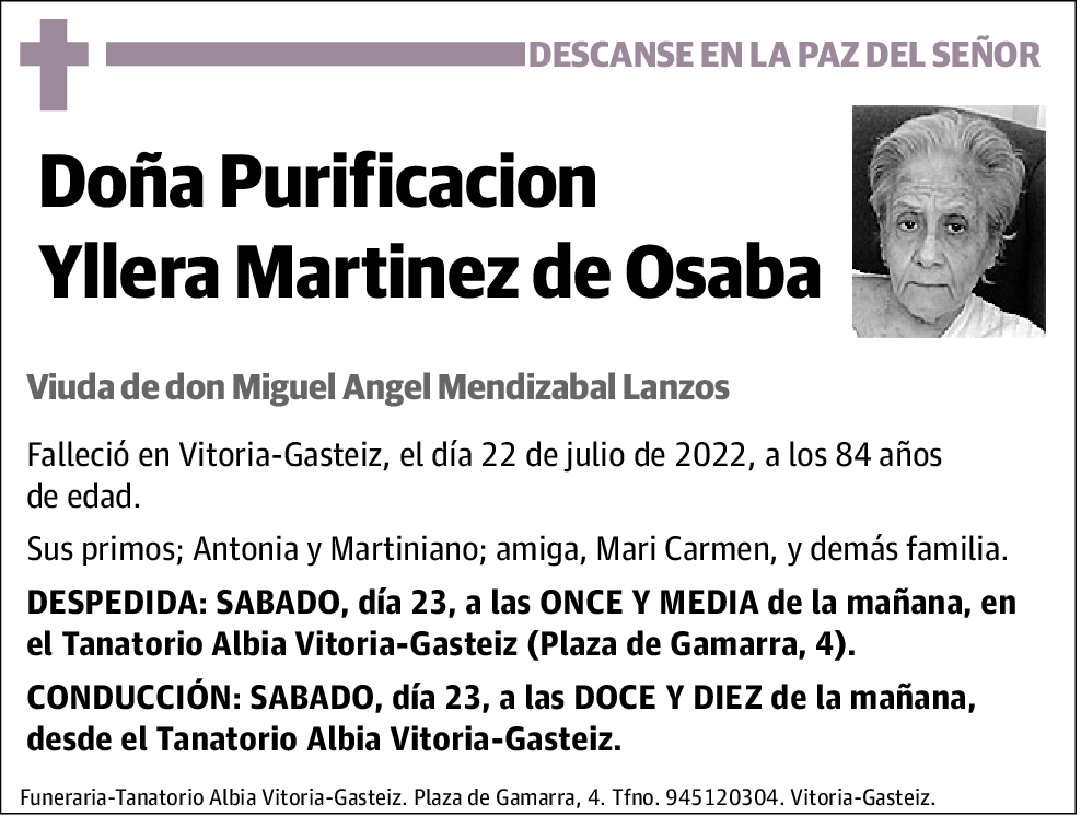 Purificación Yllera Martínez de Osaba