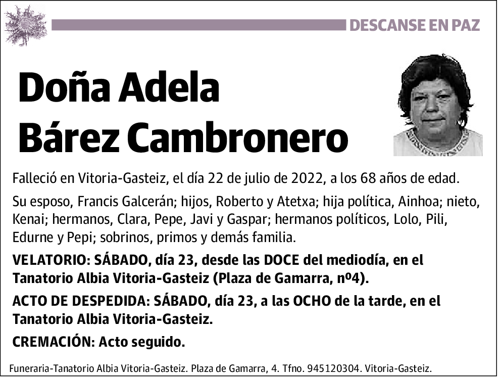 Adela Bárez Cambronero