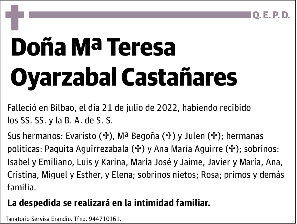 María Teresa Oyarzabal Castañares