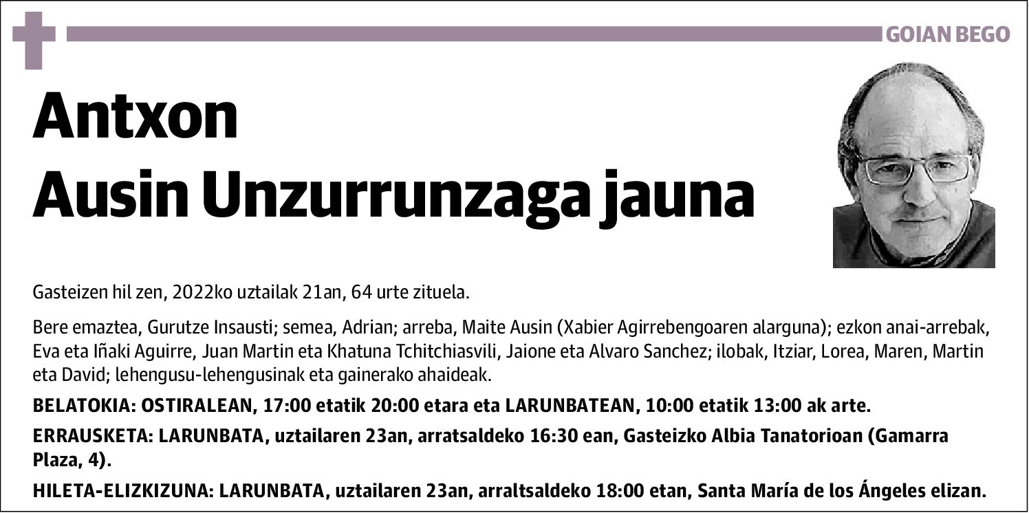 Antxon Ausin Unzurrunzaga