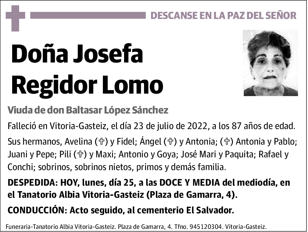 Josefa Regidor Lomo