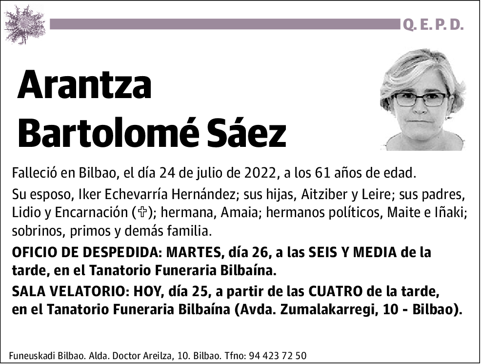 Arantza Bartolomé Sáez