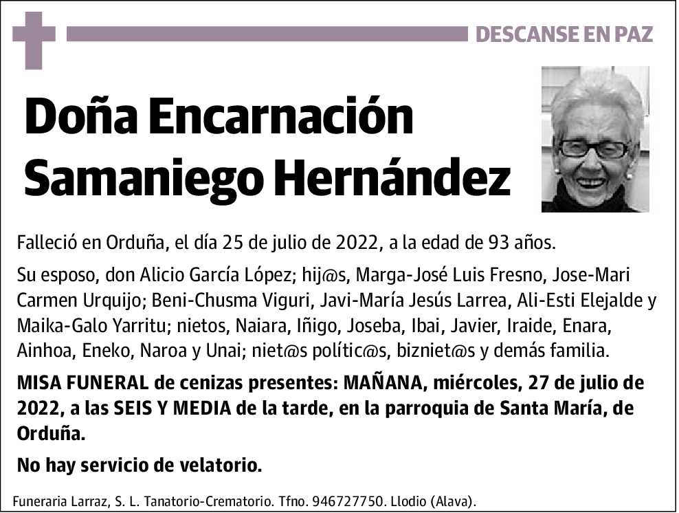 Encarnación Samaniego Hernández