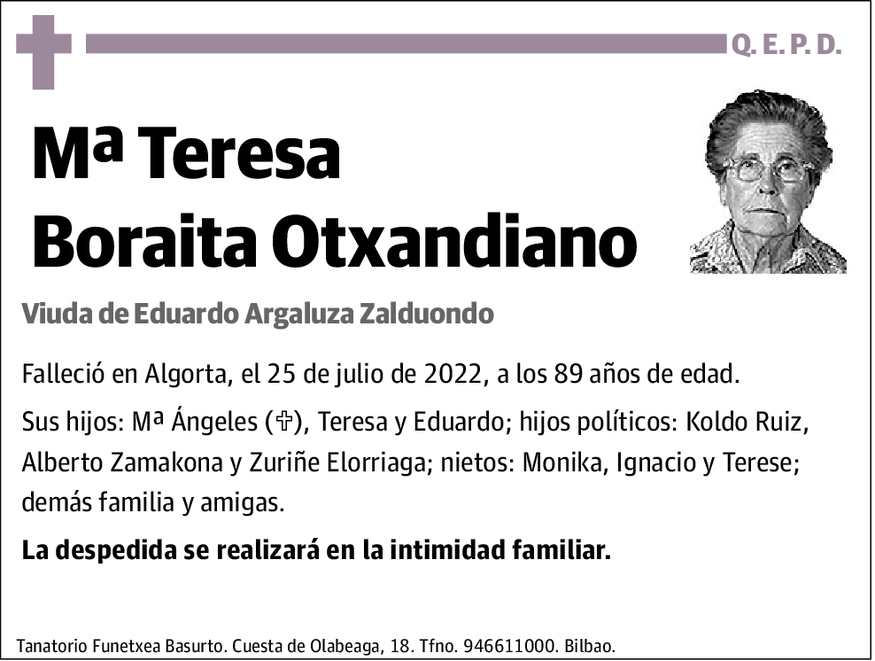 María Teresa Boraita Otxandiano