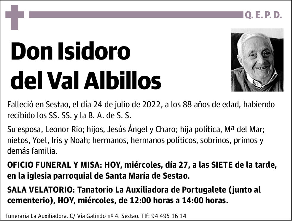 Isidoro del Val Albillos