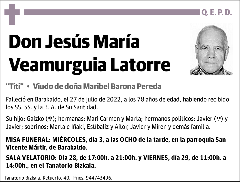 JesÚs MarÍa Veamurguia Latorre