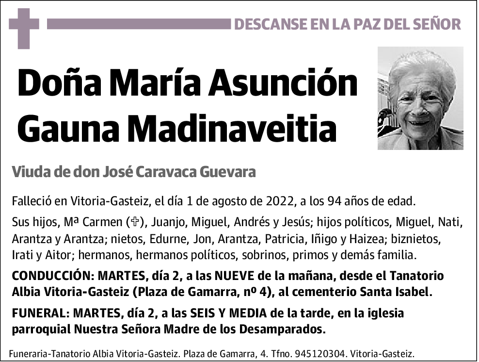 María Asunción Gauna Madinaveitia