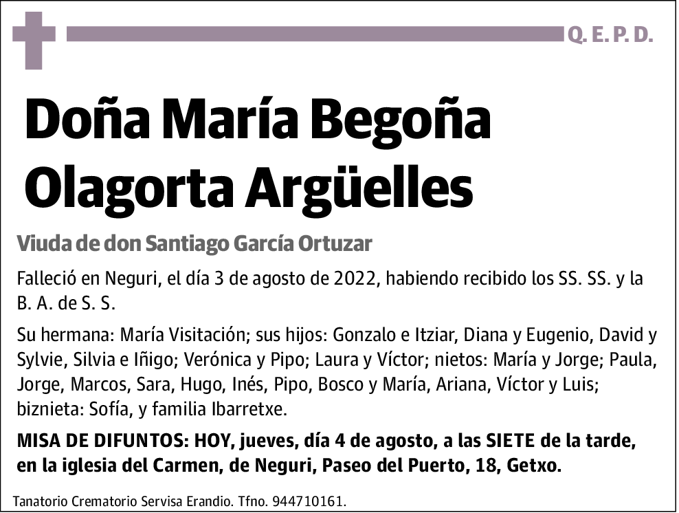 MarÍa Begoña Olagorta Argüelles