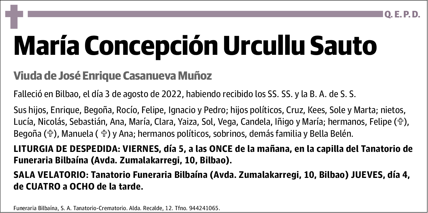 María Concepción Urcullu Sauto